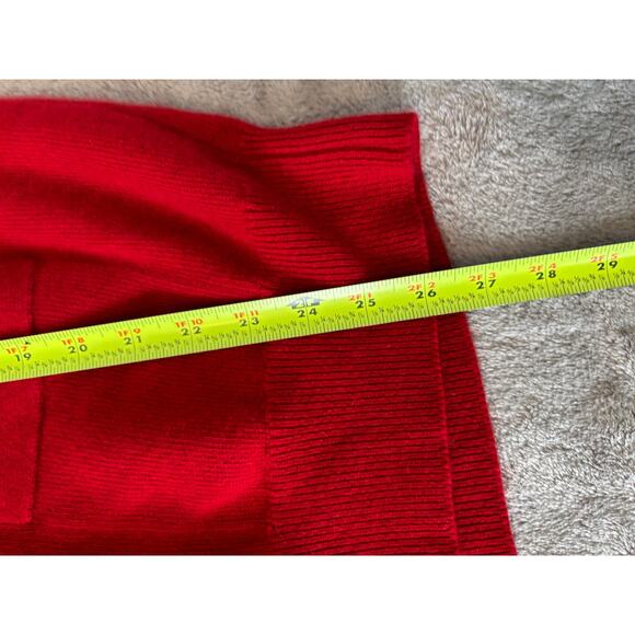 Neiman Marcus Cashmere Red Cardigan Sweater XL - Picture 5 of 6